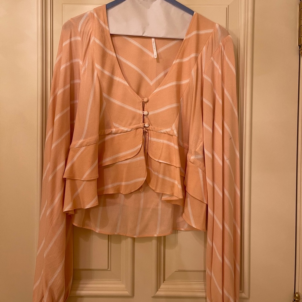 Free People Light Pink Blouse